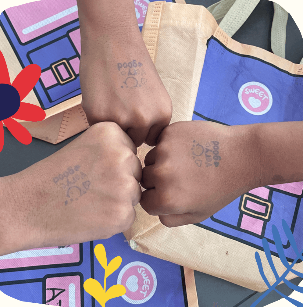 Hands together